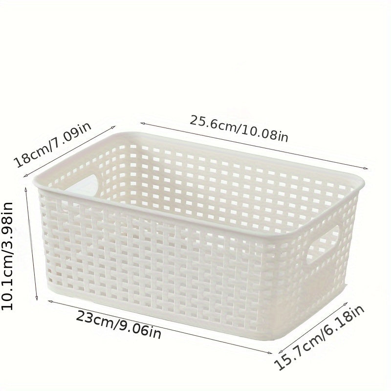 Storage Baskets with Plastic Woven Set for Practical, Lightweight and Versatile in Use