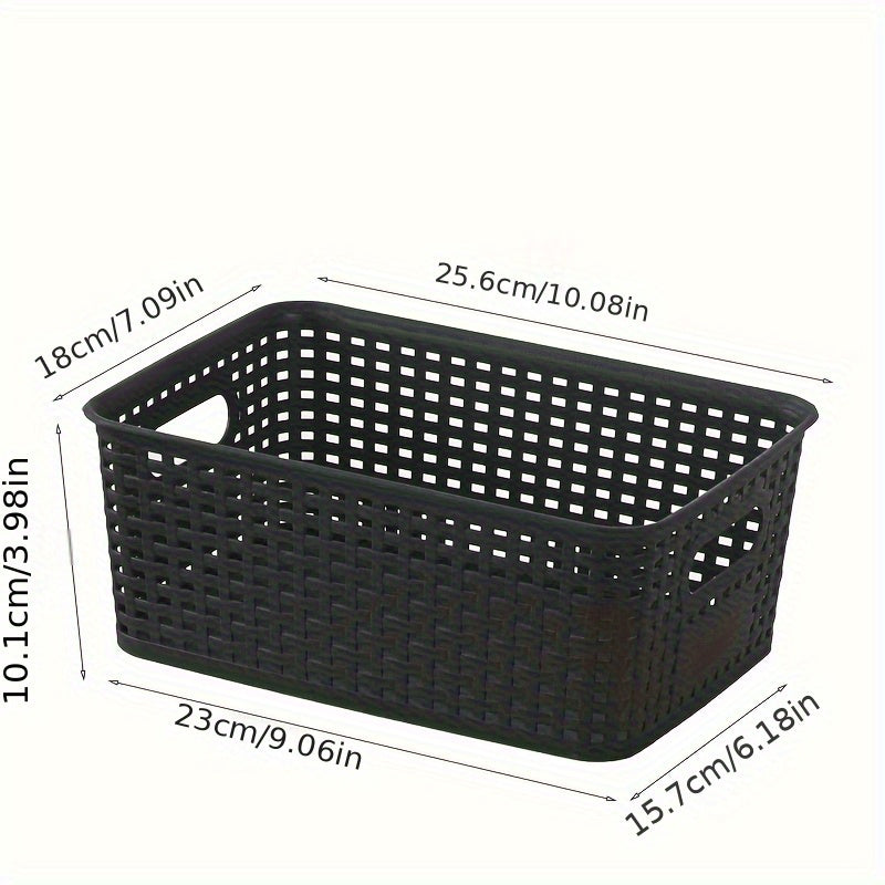Storage Baskets with Plastic Woven Set for Practical, Lightweight and Versatile in Use