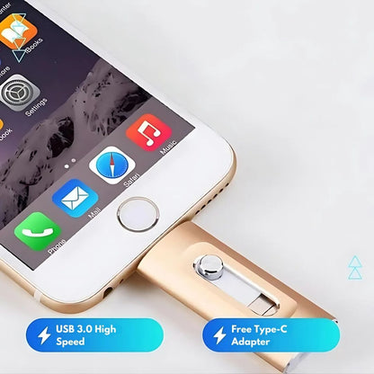 3 in 1 USB Stick with Fast Transfer and Wide Compatibility