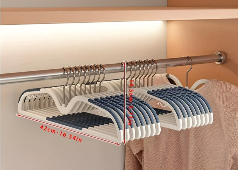 Space-Saving Short Neck Hanger for Non-Slip and Rotating