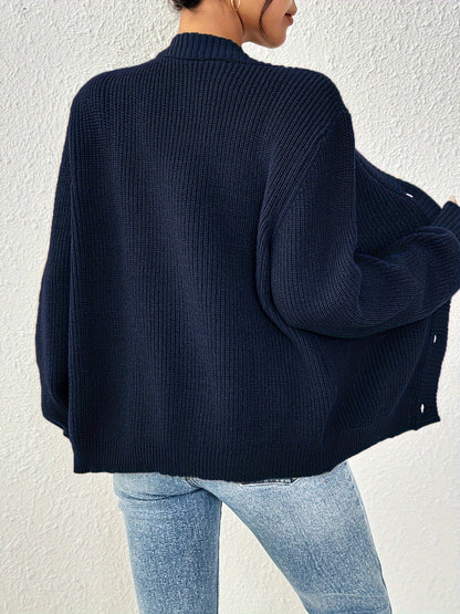 Autonomous Solid Knit Cardigan for Stylish and Warm for Spring and Autumn