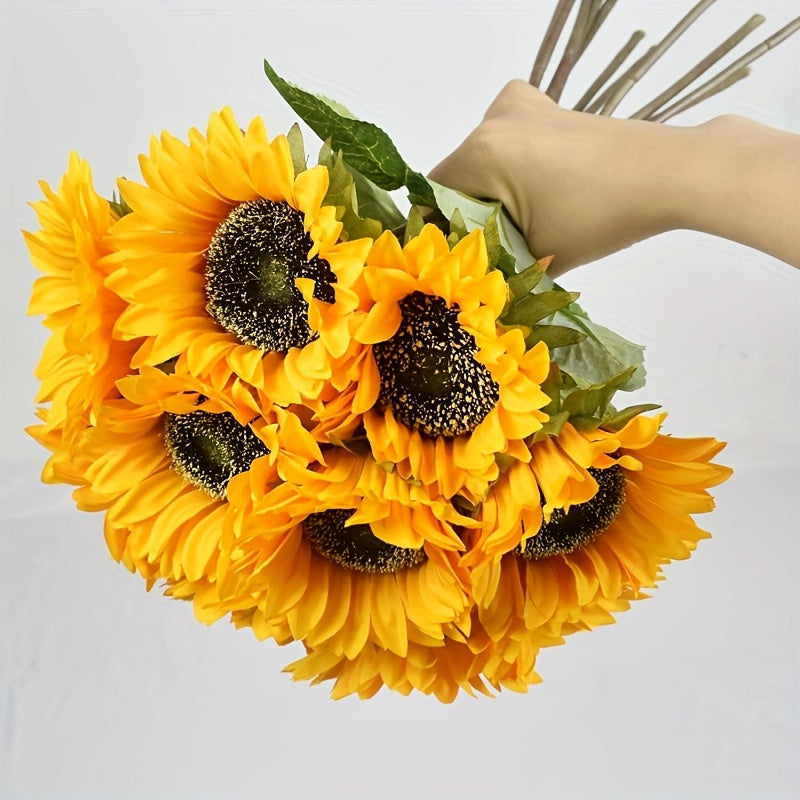 Set of 11 Vibrant Sunflowers for Perfect for Autumn, Weddings, and Garden Decoration