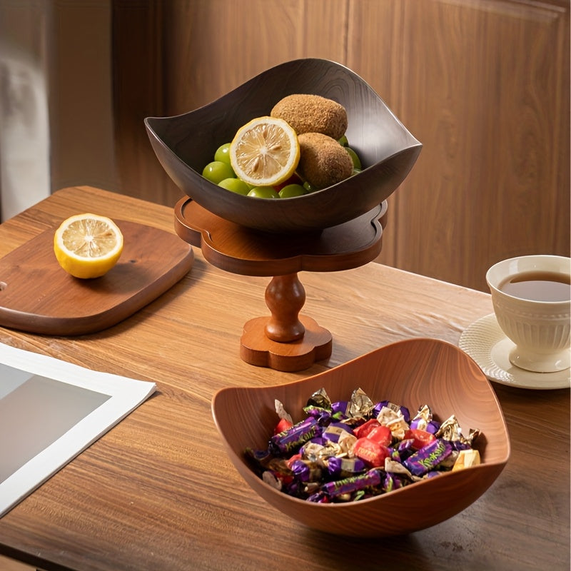 Bowl with Large Fruit Wood Look for Decorative and Practical for Table Use