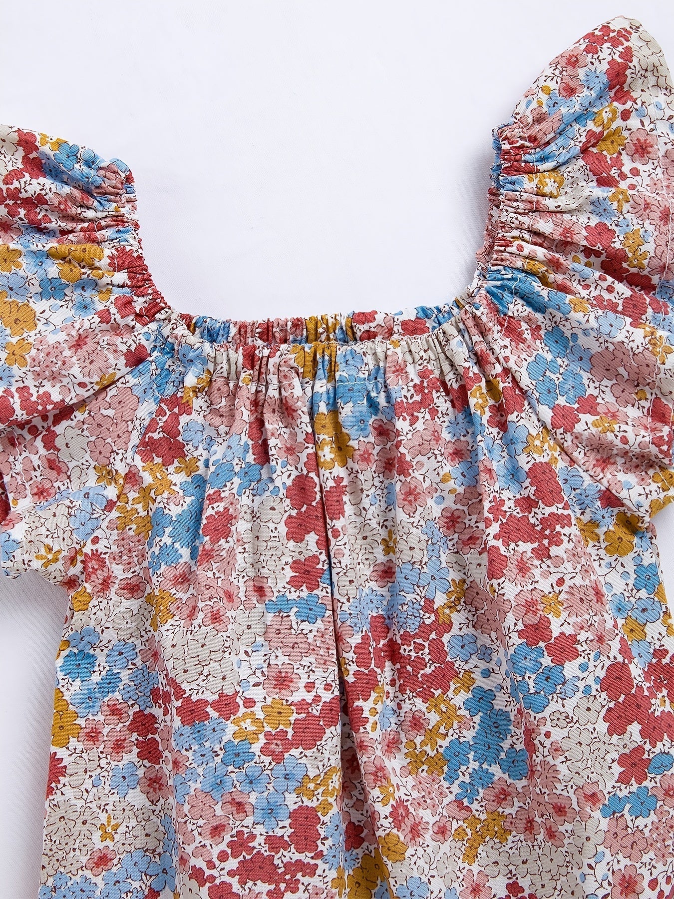 Baby Romper with Floral Pattern for Soft Cotton and Comfortable
