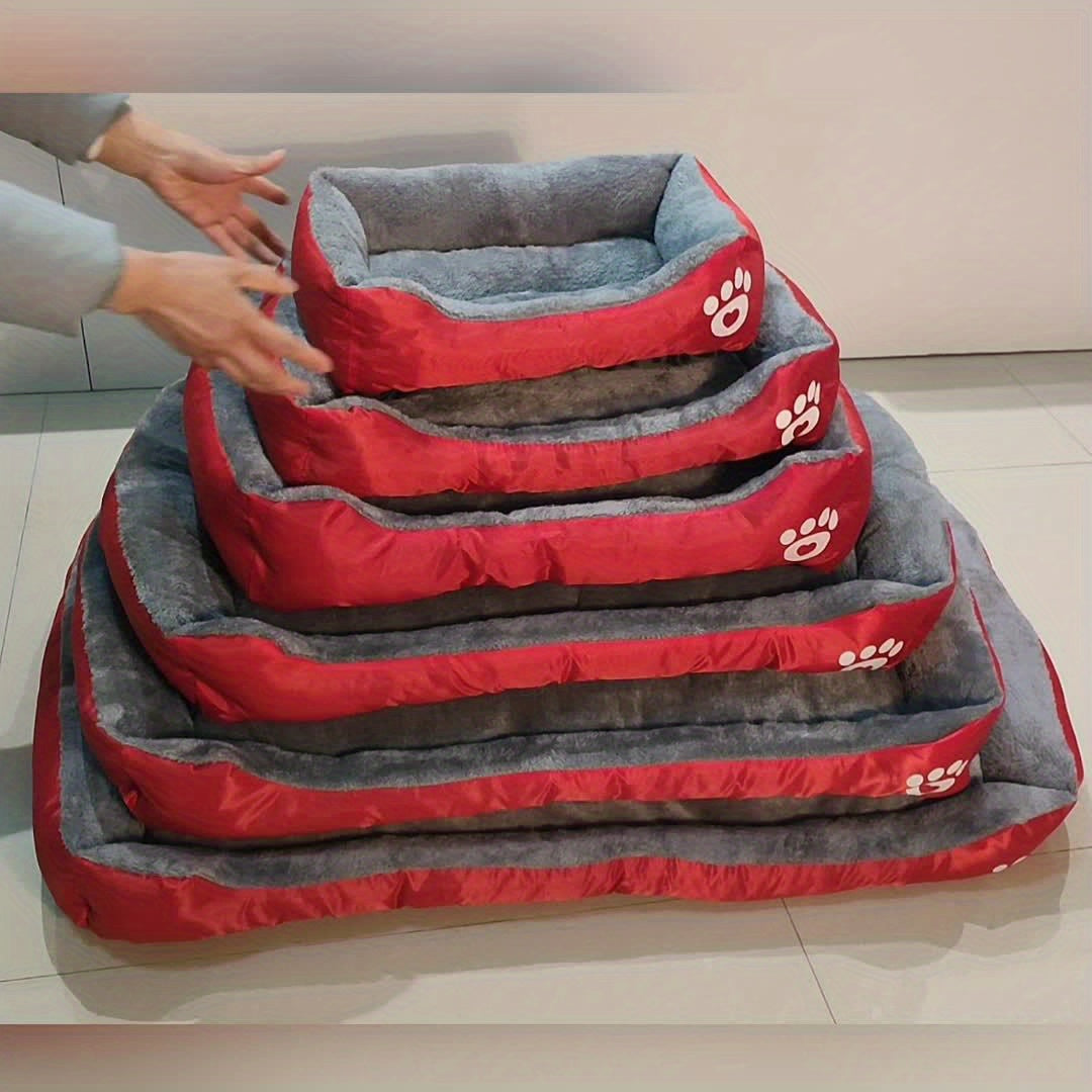 Dog with Rectangular Bed Made of Polyester with Soft Filling for All Dogs