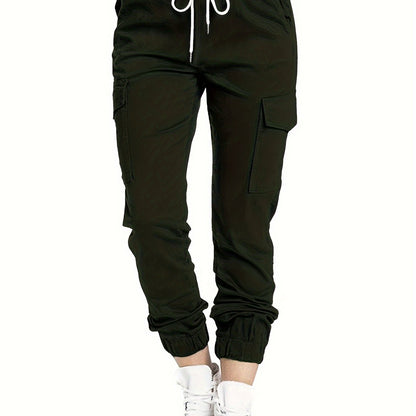 Ladies' Cargo Trousers with Pockets and a Comfortable Fit for Casual Everyday Wear