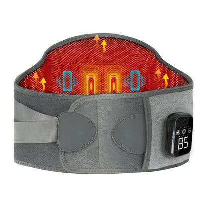 Wireless Heated Massage Belt for Back and Waist for 3 Adjustable Heat and Vibration Modes