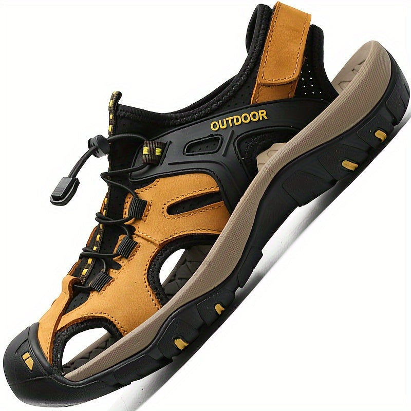 Sandals with Men's Outdoor Walking Closed Toe and Non-Slip Sole