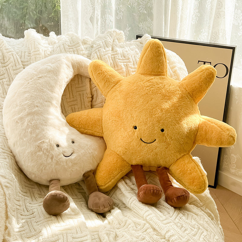 Cushions with Soft Sun and Moon Design for Children's Rooms and Cosy Interior Decoration