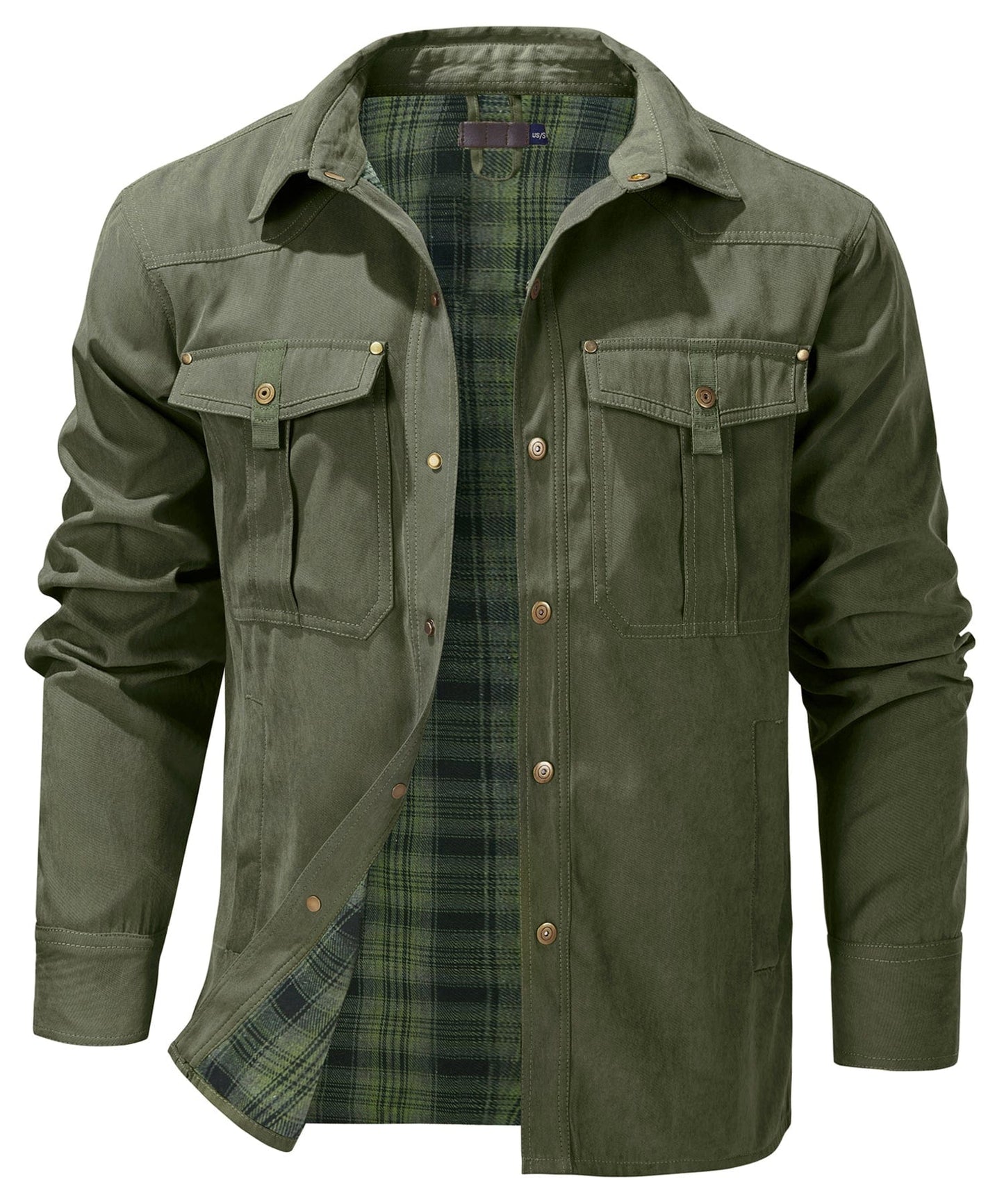 Versatile Men's Jacket with Insulated Flannel Lining for Functional and Reliable
