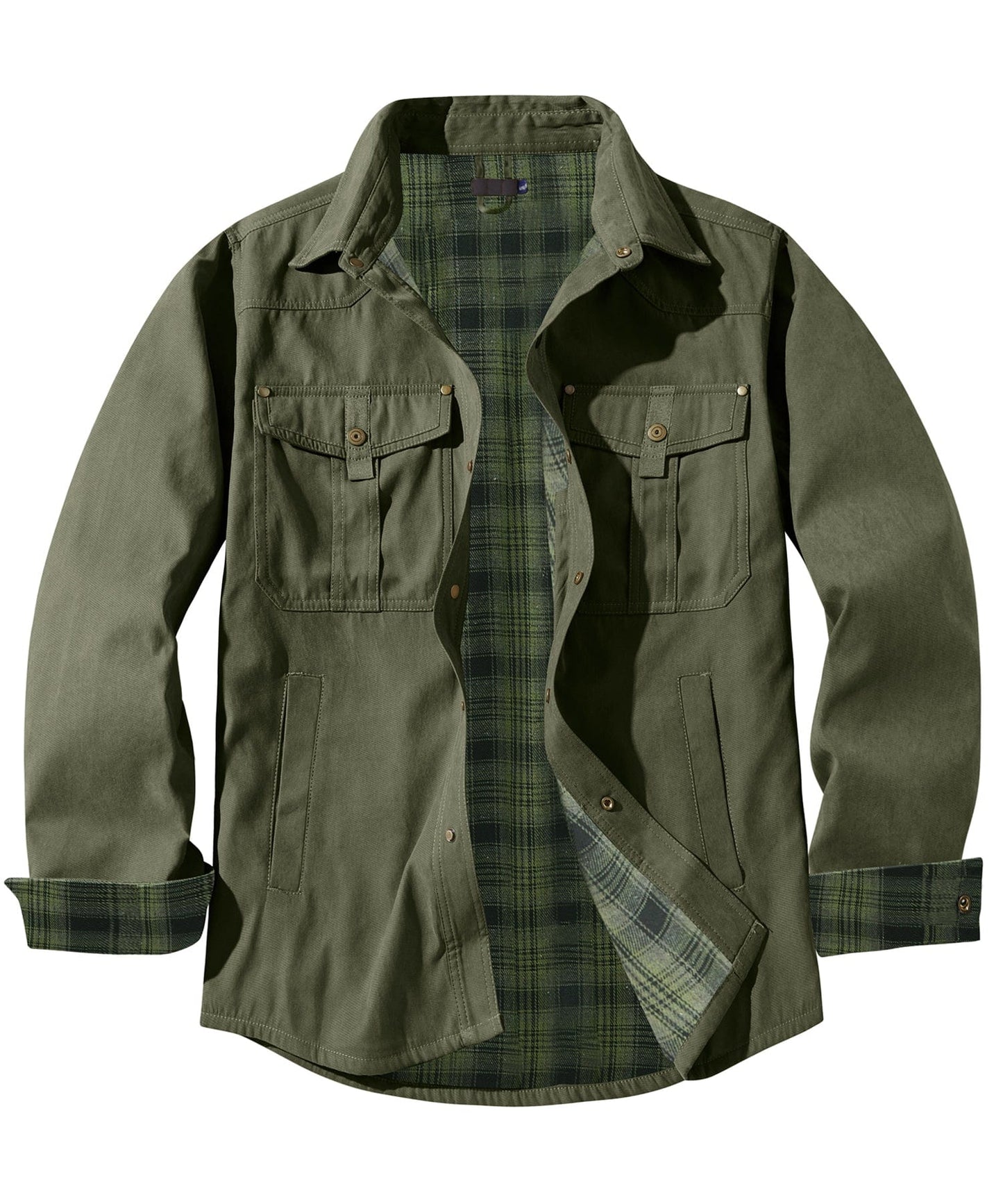 Versatile Men's Jacket with Insulated Flannel Lining for Functional and Reliable