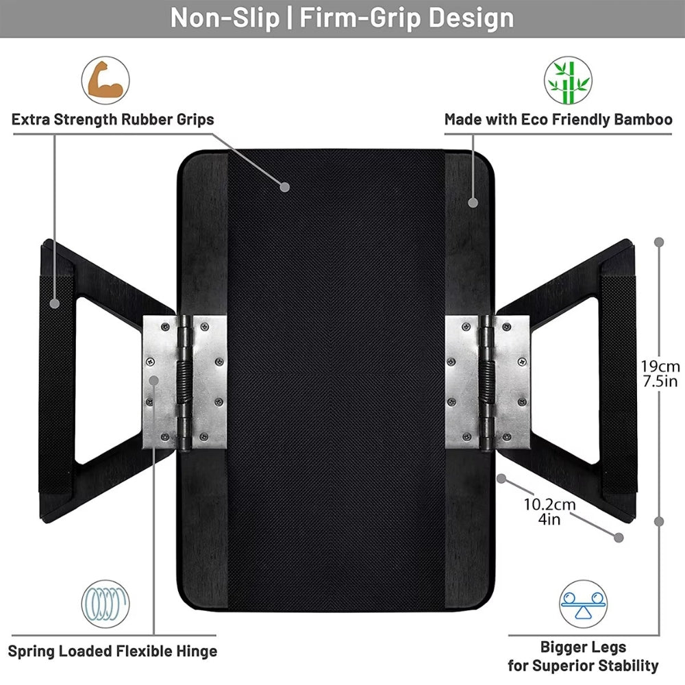 Table with Adjus Bamboo Armrest Table for Sofa Snacks Drinks Laptop
