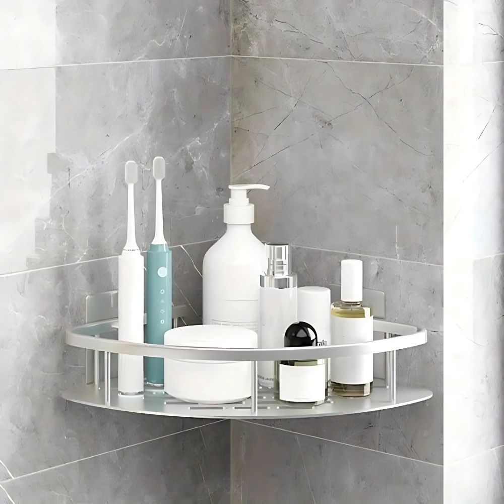 Organiser with Stainless Steel Corner Bathroom Design for Shower and Bathroom Storage