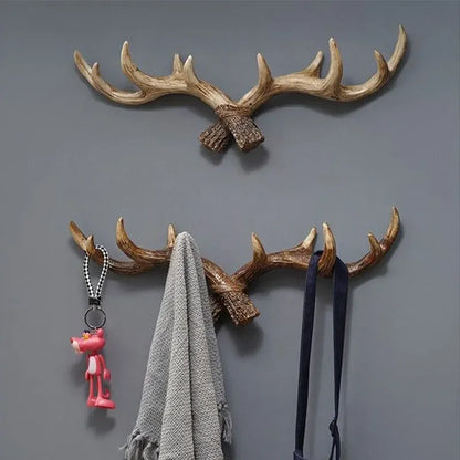 Hook with Decorative Wall Antler Shape and Natural Look for Entrance and Interior