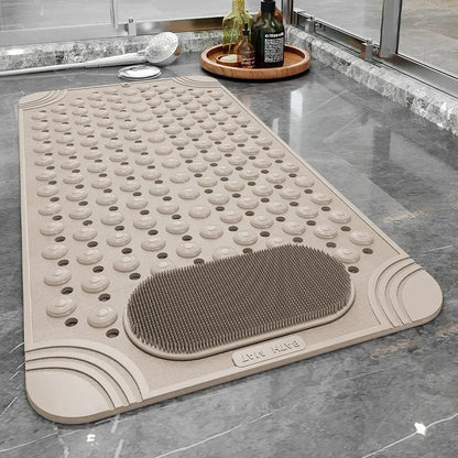 Cups Non-Slip Bath Mat with Suction for Safe, Hygienic and Comfortable for Shower and Bath