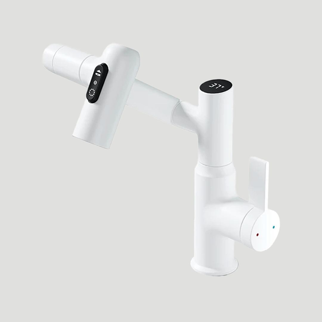 Swivel Kitchen Tap with LED Temperature Display and 360-Degree Spout for Modern Comfort