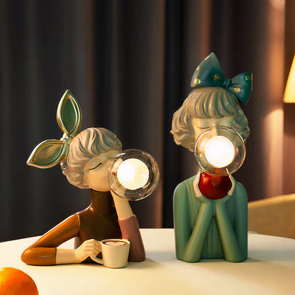 Table Lamp with Artistic Figures for Unique, Playful and Atmospheric