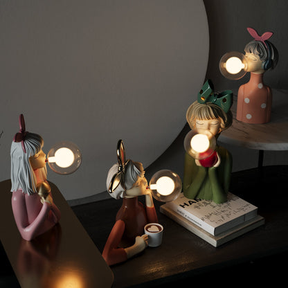 Table Lamp with Artistic Figures for Unique, Playful and Atmospheric