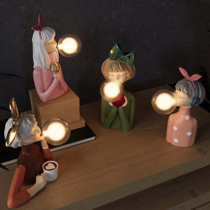 Table Lamp with Artistic Figures for Unique, Playful and Atmospheric