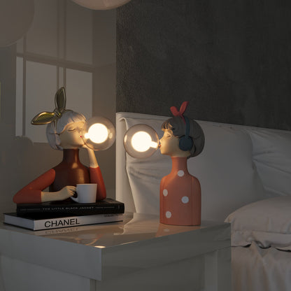 Table Lamp with Artistic Figures for Unique, Playful and Atmospheric