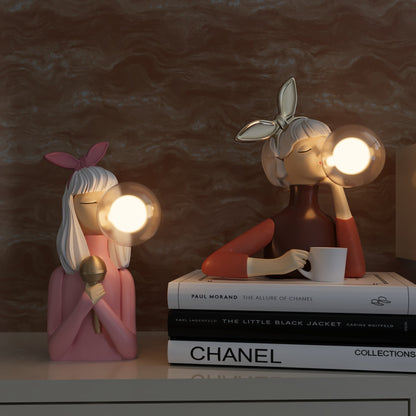 Table Lamp with Artistic Figures for Unique, Playful and Atmospheric