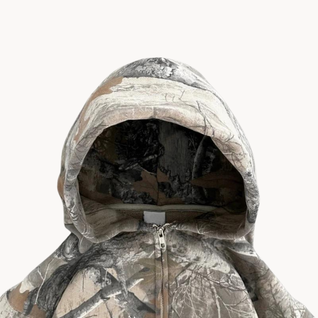 Urban Camo Oversized Unisex Hoodie with Relaxed Streetwear Look