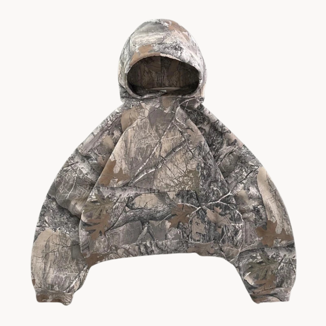 Urban Camo Oversized Unisex Hoodie with Relaxed Streetwear Look