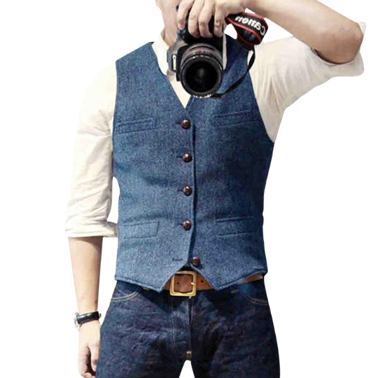 Timeless Men's Gilet with Comfortable Fit and Versatile Style