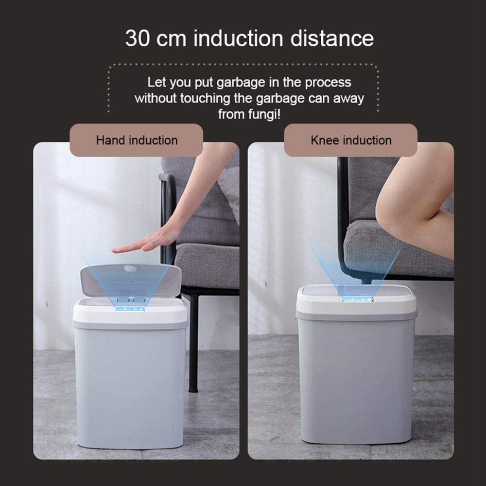 Bin with Automatic Sensor 15L for Touchless, Quiet and Hygienic for Kitchen and Bathroom