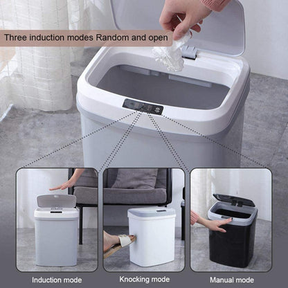 Bin with Automatic Sensor 15L for Touchless, Quiet and Hygienic for Kitchen and Bathroom
