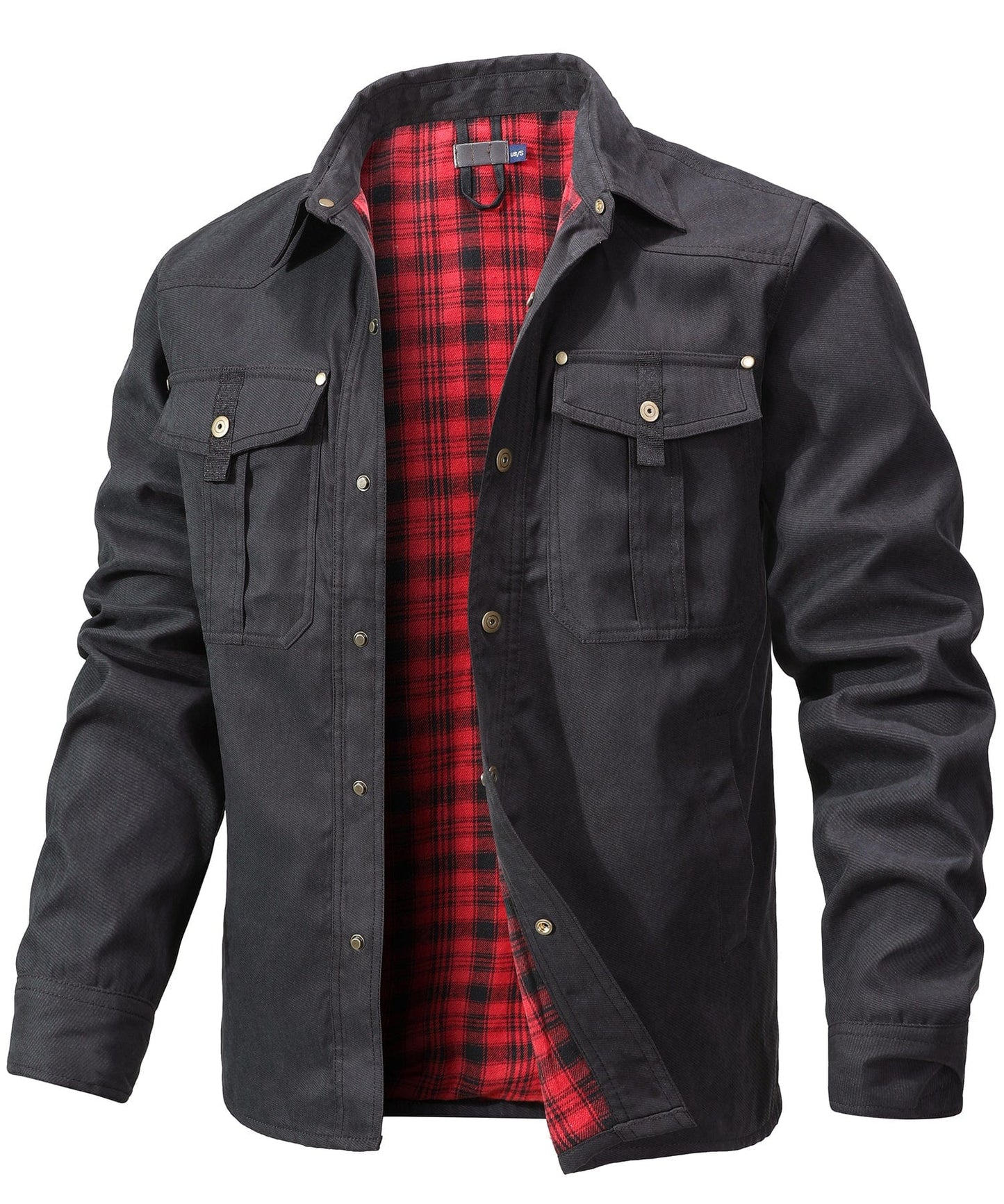 Versatile Men's Jacket with Insulated Flannel Lining for Functional and Reliable