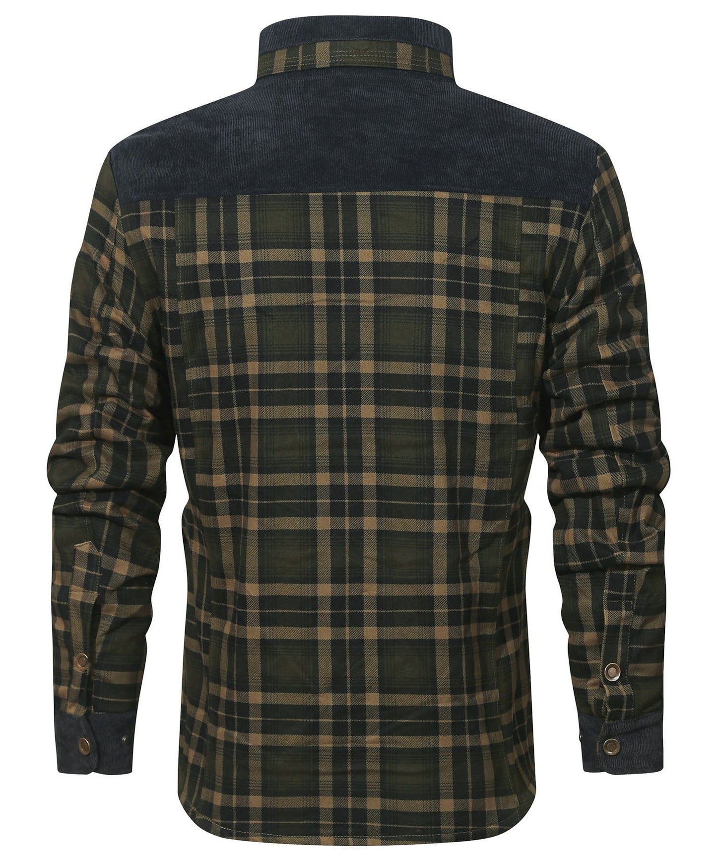Robust Men's Flannel Coat with Faux Fur Lining for Warm, Durable and Protective