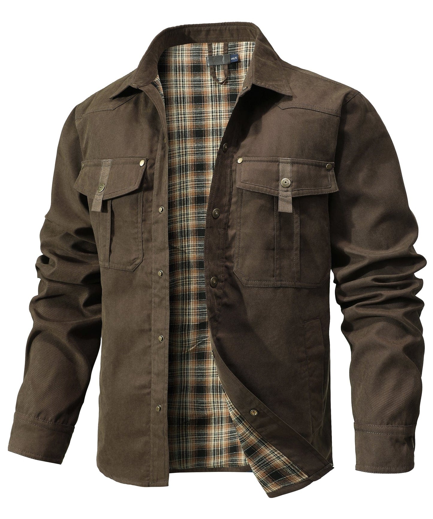 Versatile Men's Jacket with Insulated Flannel Lining for Functional and Reliable