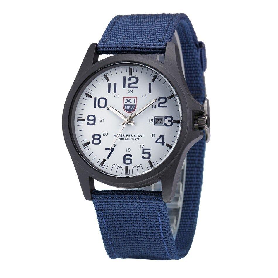 Watch with Robust Water-Resistant Men's Military Design and Date Function