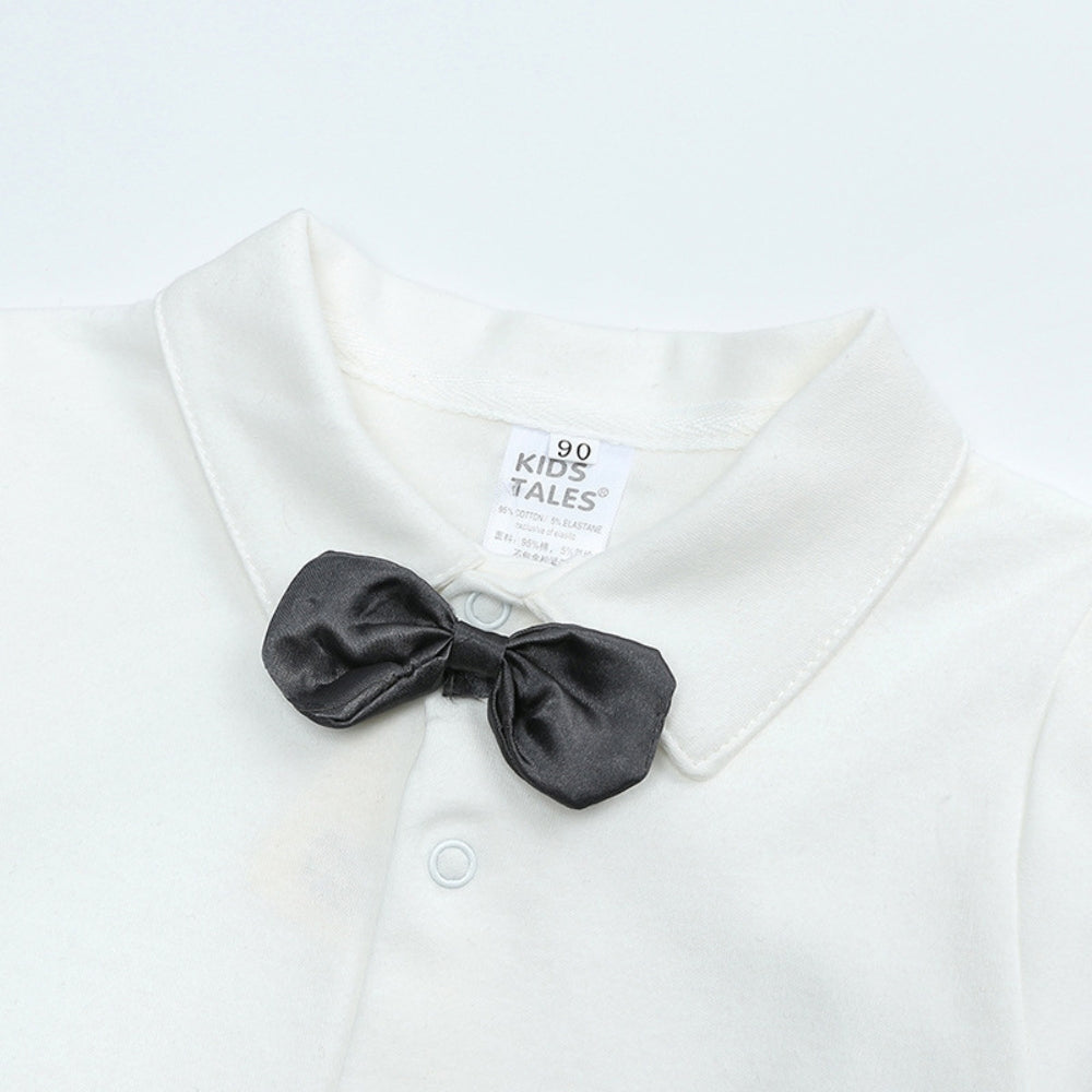Set with Boys' Outfit Design for Babies and Toddlers with Waistcoat and Bow Tie