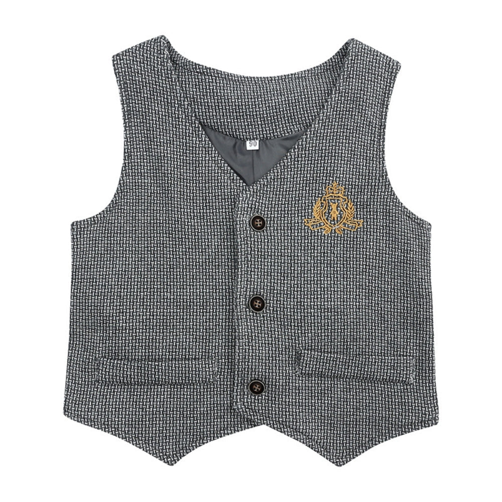 Set with Boys' Outfit Design for Babies and Toddlers with Waistcoat and Bow Tie