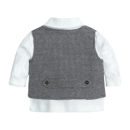 Set with Boys' Outfit Design for Babies and Toddlers with Waistcoat and Bow Tie