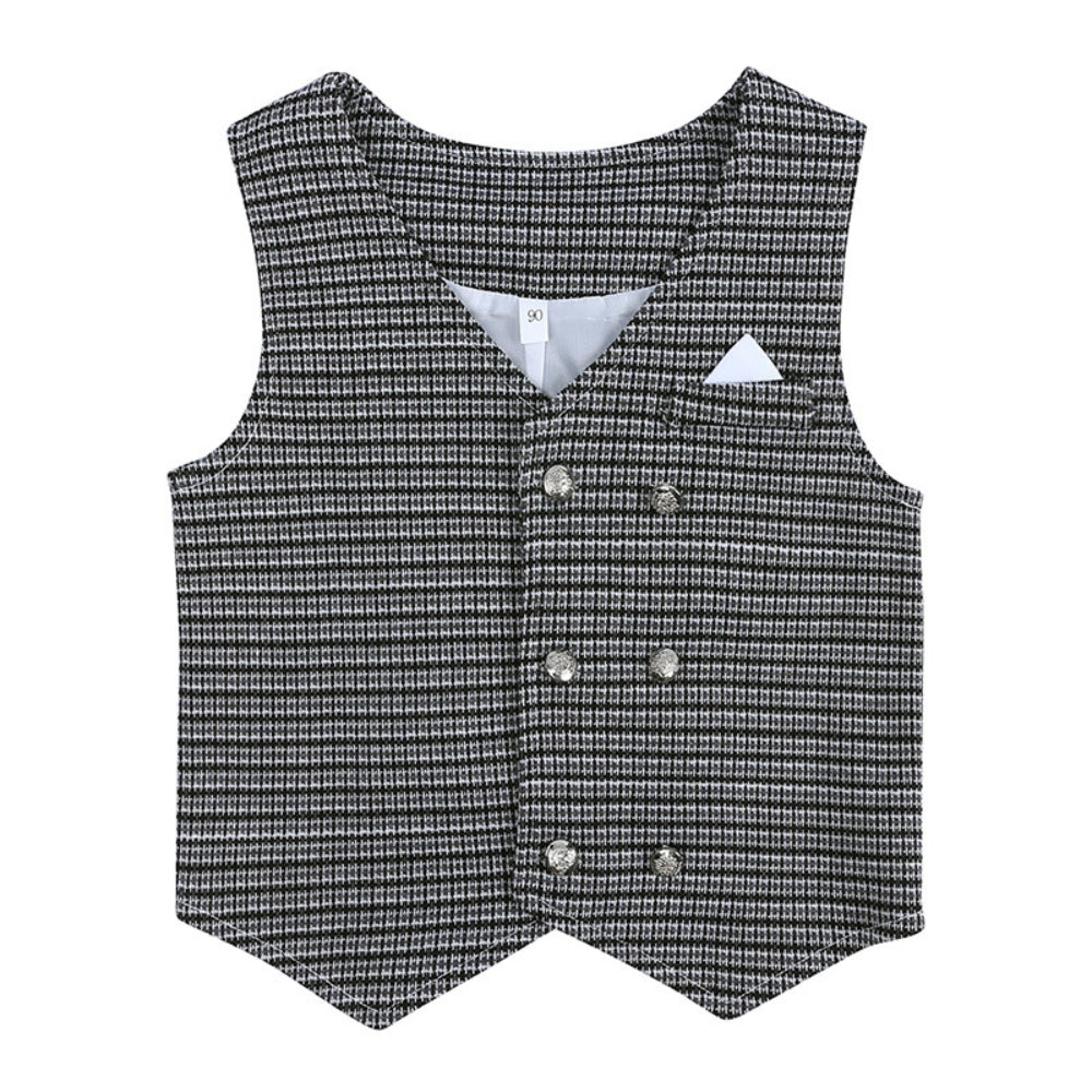 Set with Boys' Outfit Design for Babies and Toddlers with Waistcoat and Bow Tie