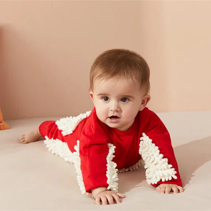 Baby Crawling Suit that Cleans the Floor for Playful Romper with Cleaning Microfibres