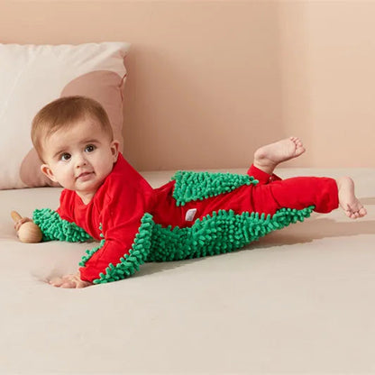Baby Crawling Suit that Cleans the Floor for Playful Romper with Cleaning Microfibres