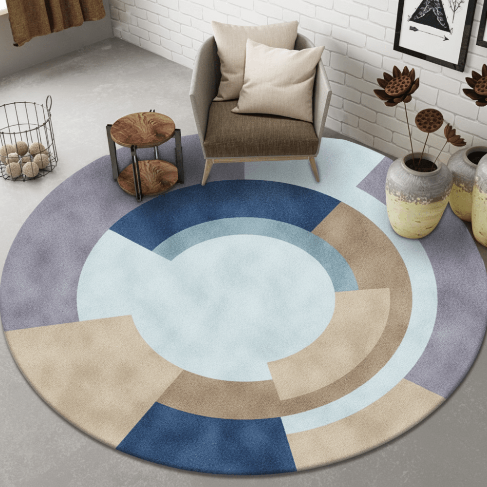 Mat with Play Design for Babies and Children with Mandala Sun Design for Safe Play