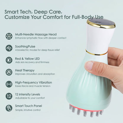 Body Massager for Smoother and Firmer Skin with Heat and Vibration