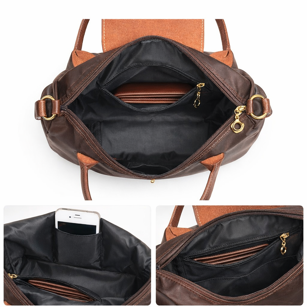 Women’s Handbag with Zip with Spacious Shoulder Bag with Stylish Design