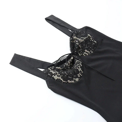 Ladies' Mini Dress with Lace and a-Line Fit