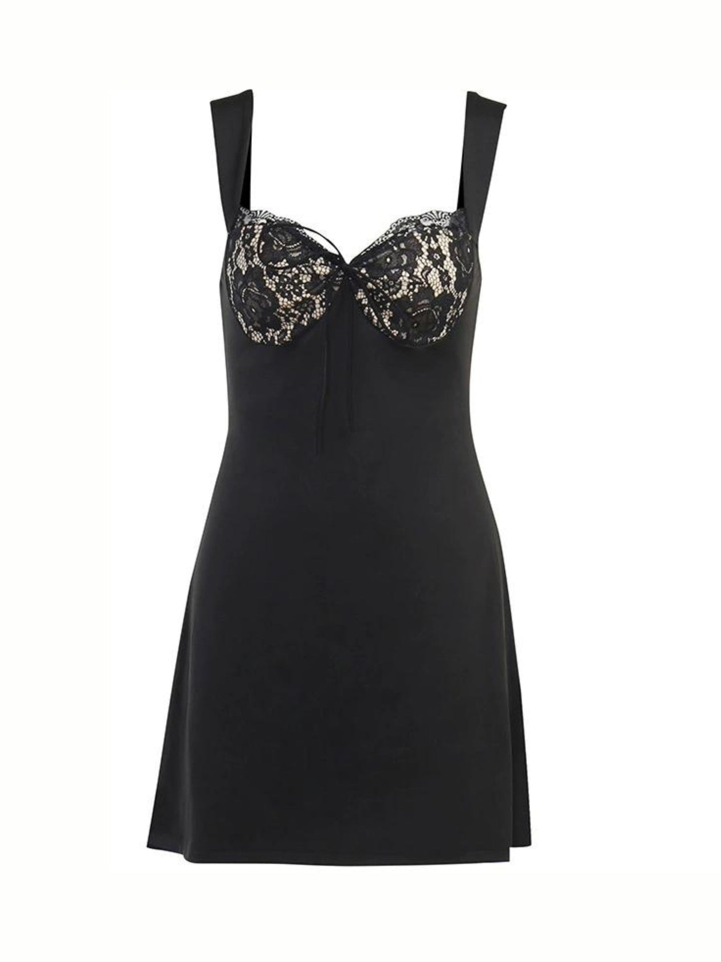 Ladies' Mini Dress with Lace and a-Line Fit