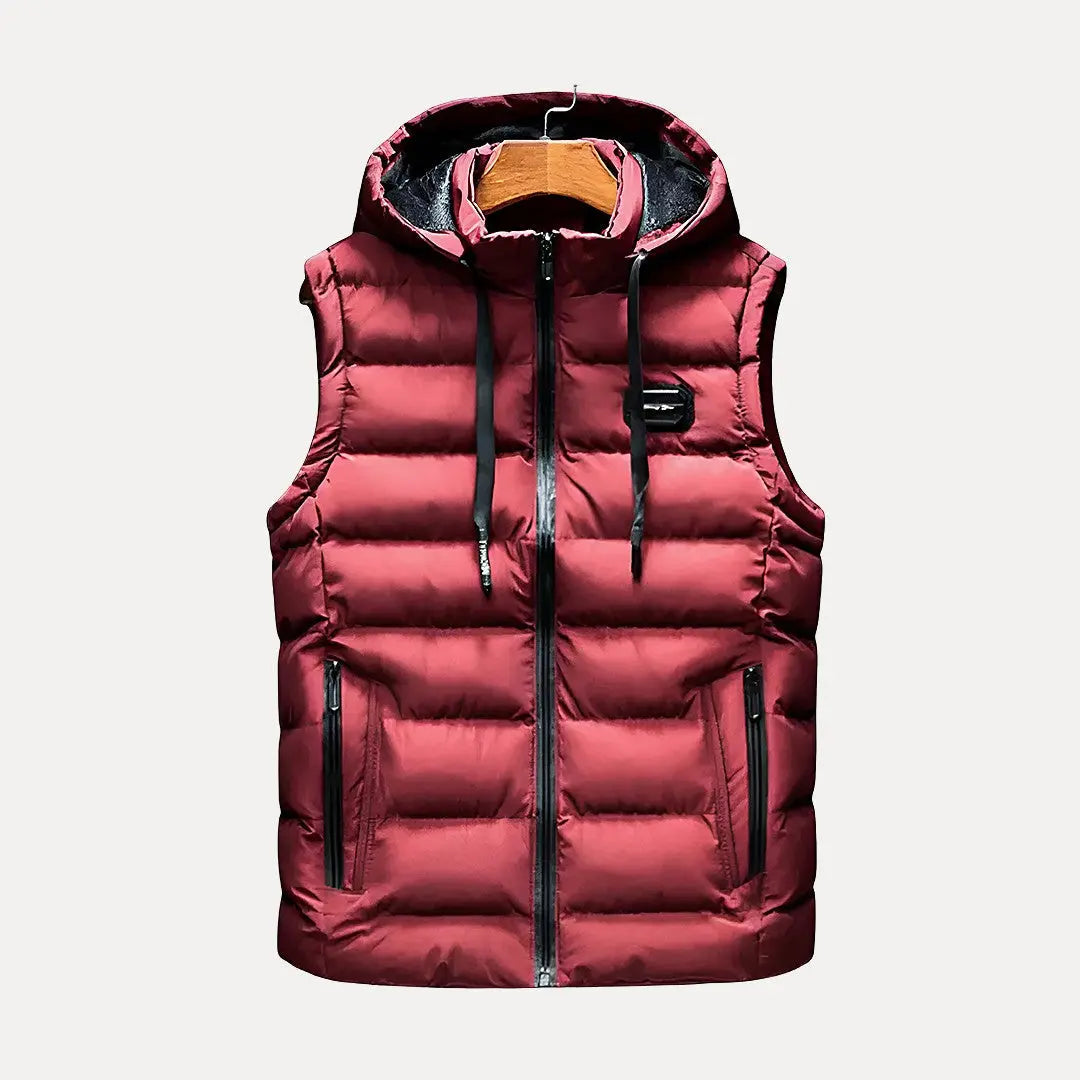 luxury hooded vest