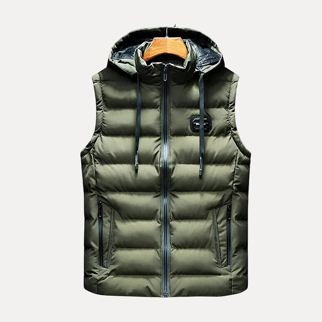 luxury hooded vest