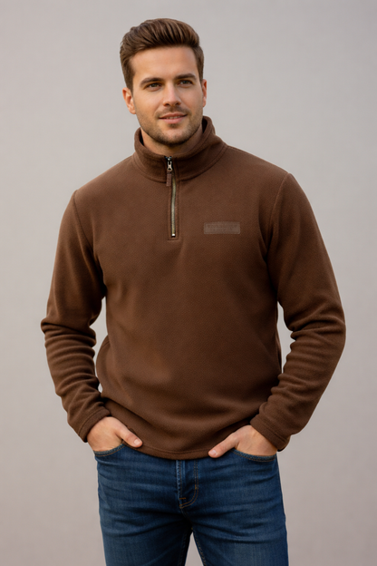 Fleece Lined Half-Zip Pullover for Comfortable and Warm for Cold Days