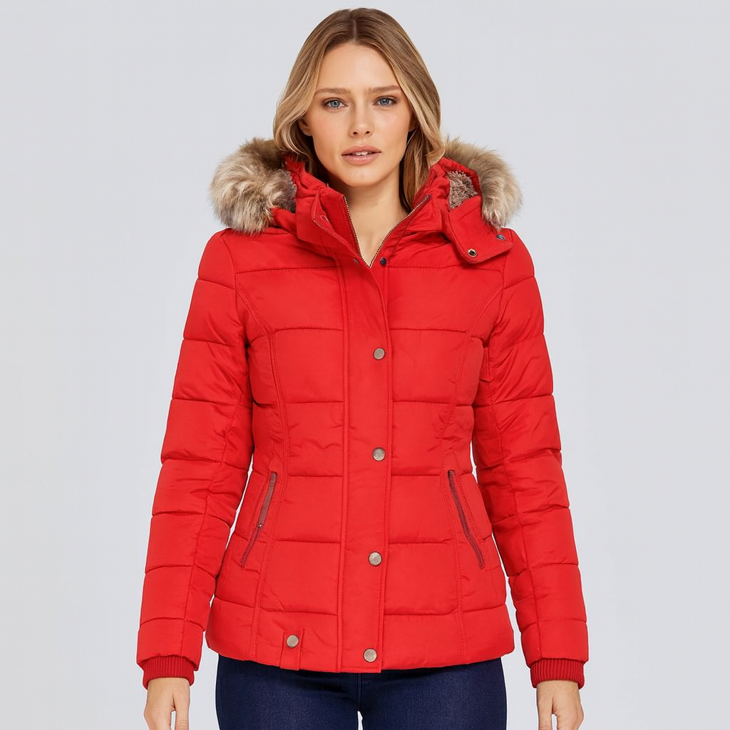 Nordelle Winter Coat for Quilted Insulated Hooded Outerwear for Women