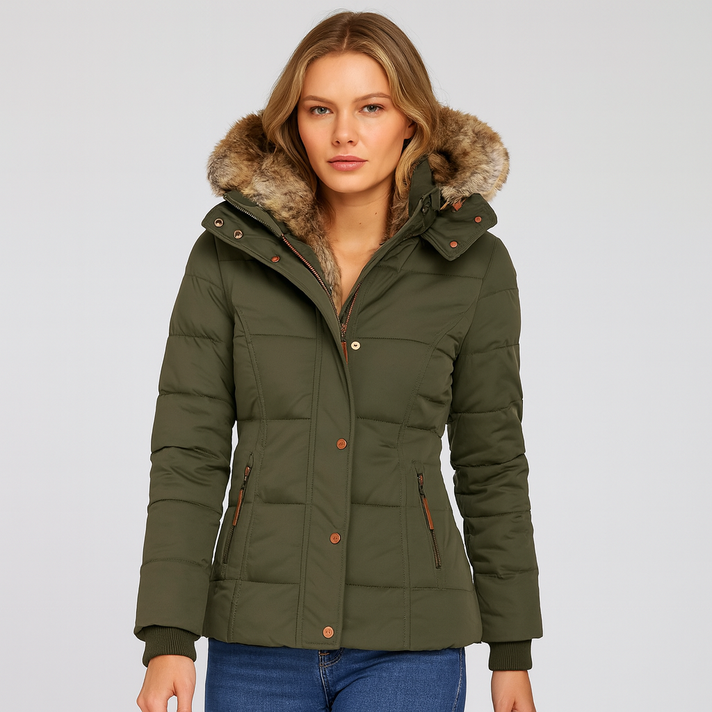 Nordelle Winter Coat for Quilted Insulated Hooded Outerwear for Women
